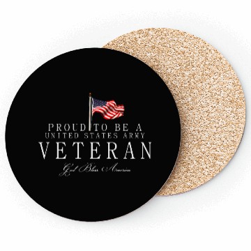 Discover Proud To Be A US Army Veteran Coasters
