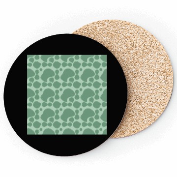 Discover Abstract Leaf Pattern in Mint Green Coasters