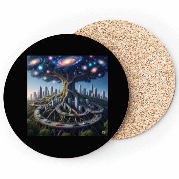Discover Celestial Urban Tree of the Cosmos Coasters