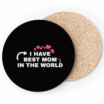 Discover Best Mom Ever with Heart Icons Coasters
