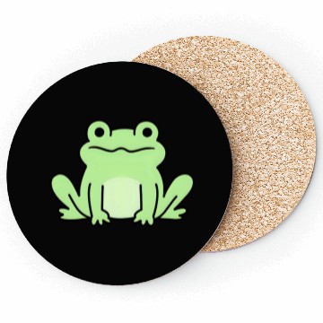 Discover Lime Green Cartoon Frog Design Coasters
