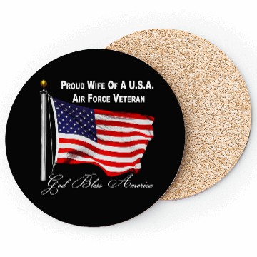 Discover Proud Wife Of A US Air Force Veteran Coasters