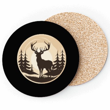 Discover Majestic Deer in the Wilderness Coasters