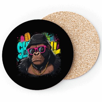 Discover Urban Gorilla Graffiti Cool Style Coasters