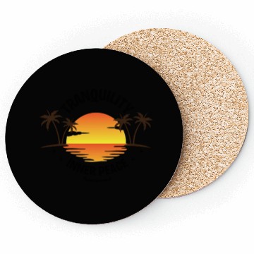 Discover Serene Tropical Sunset Vibes Ocean Horizon Coasters