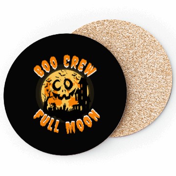 Discover Halloween Boo Crew Full Moon Coasters