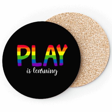 Discover Play Is Learning Preschool Pre-K Kindergarten Coasters