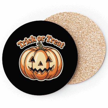 Discover Trick or Treat Pumpkin Coasters