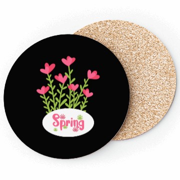 Discover Spring Coasters – Colorful Floral Heart Design