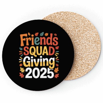 Discover Friends Squad Giving 2025 Autumn Design Coasters