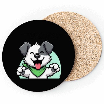 Discover Joyful Dog Cartoon Design Coasters