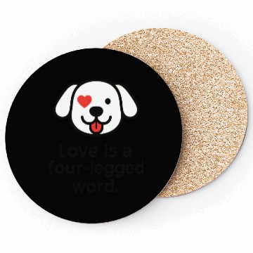 Discover Whimsical Dog Heart Love Design Coasters