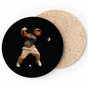 Discover Pitbull golfer Coasters