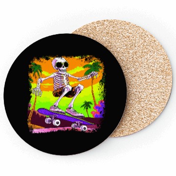 Discover Skeleton skateboarder Coasters