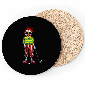 Discover Clowns Golf Coasters