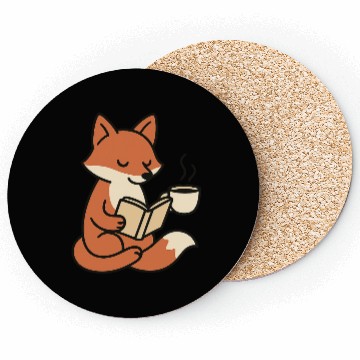 Discover Gentle Fox Reading with Coffee Coasters