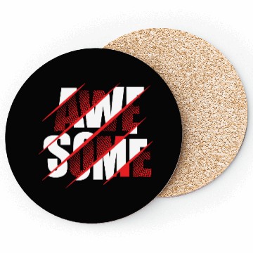 Discover Dynamic Red Slash Graphic Wear Coasters