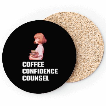 Discover Coffee Confidence Counsel Female Lawyer Coasters