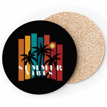Discover Tropical Sunset Summer Vibes Design Coasters