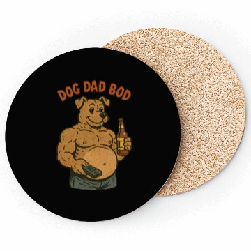 Discover Humorous Muscular Dog Dad Coasters