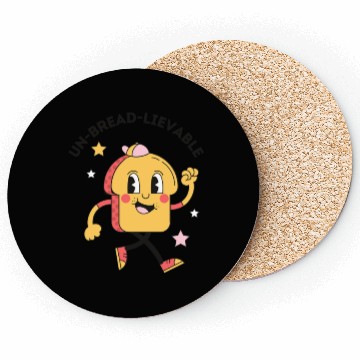 Discover Whimsical Bread-Themed Cartoon Character Coasters