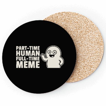Discover Meme Graphic with Cartoon Character Coasters