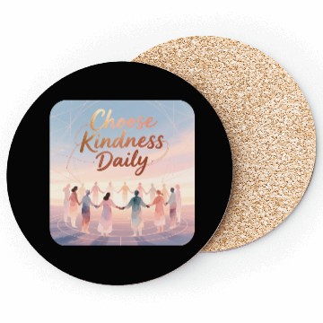 Discover Choose Kindness Daily Inspirational Design Coasters