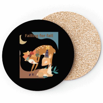Discover Autumn Deer Falling for Fall Coasters