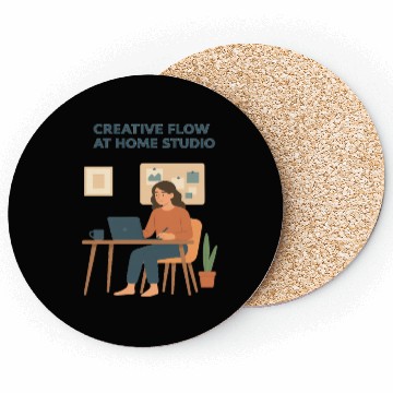 Discover Creative Flow Home Studio Illustration Coasters