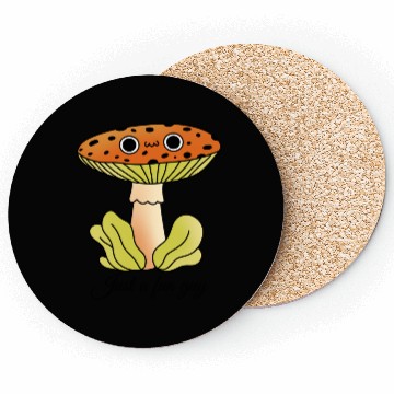 Discover Whimsical Mushroom Cartoon Illustration Coasters