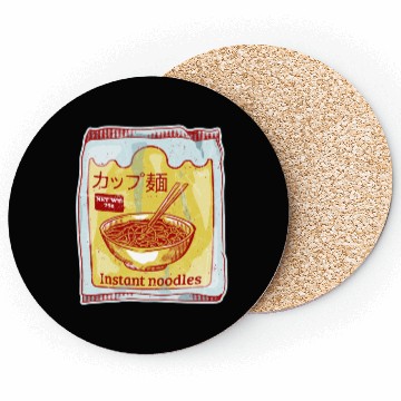 Discover Vintage Instant Noodles Packaging Design Coasters