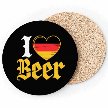 Discover I Love Beer German Bier Funny Germany Flag Coasters