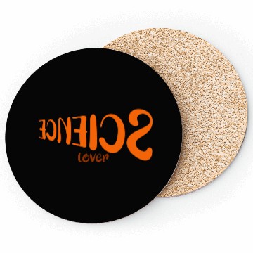 Discover Science lover typography  Coasters