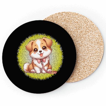 Discover Puppy Sunshine Smile Coasters