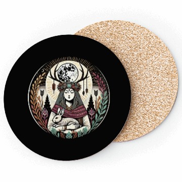 Discover Celestial Dreamcatcher Mystic Illustration Coasters