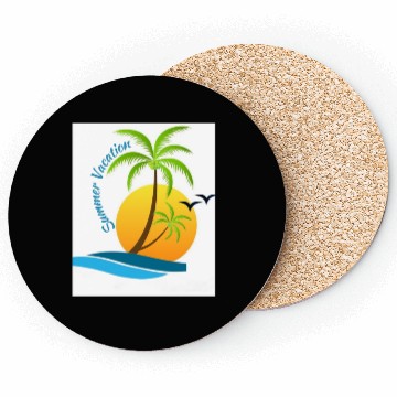 Discover Tropical Sunset Beach Scene Coasters