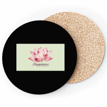Discover Serene Lotus Happiness Design Coasters