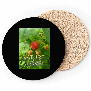 Discover Vivid Raspberry and Greenery Nature Design Coasters