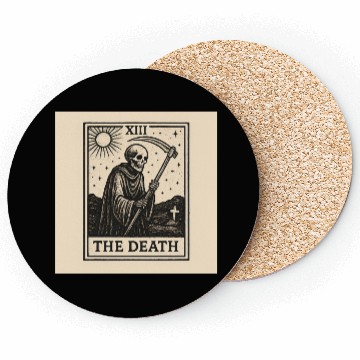 Discover Dark Tarot The Death Illustration Coasters