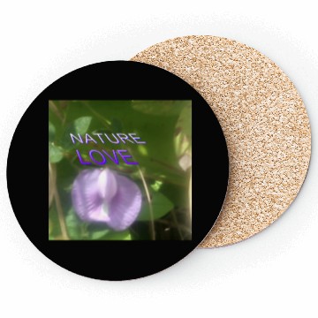 Discover Nature Love with Purple Flower Art Coasters