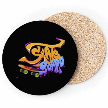 Discover Skateboard Graffiti Art Design Coasters