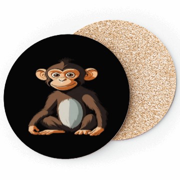 Discover Funny cute monkey. Coasters