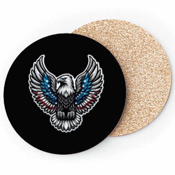 Discover Patriotic Eagle Emblem Coasters