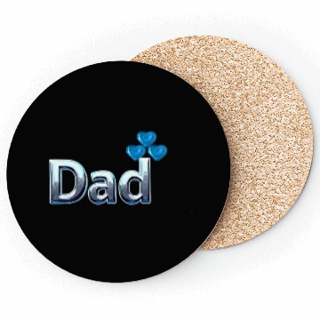 Discover Blue Heart Balloon Dad Design Coasters