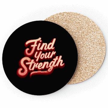 Discover Find Your Strength Retro Neon Coasters