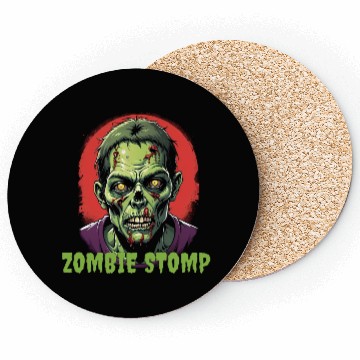 Discover Zombie Stomp Horror Graphic Coasters