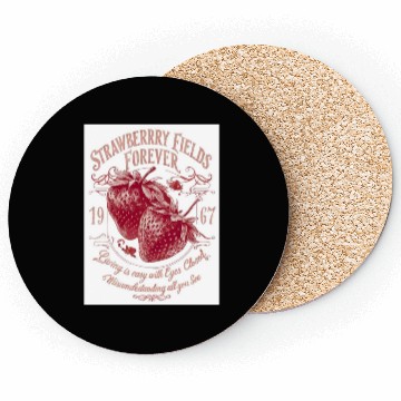 Discover Strawberry Fields Forever Vintage Design Coasters