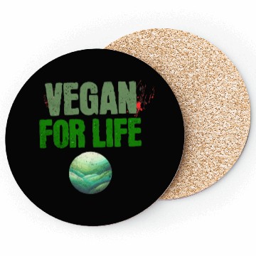 Discover Vegan for Life Earth Theme Design Coasters