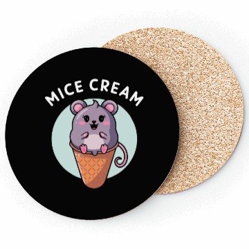 Discover Cute Mouse Cream Ice Cream Mice Cream Coasters