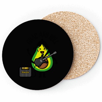 Discover Avocado Guitar Rock Design Coasters